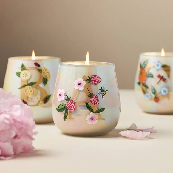 Anthropologie Other - Fruity Monogram Floral Night Gardenia Glass Candle
